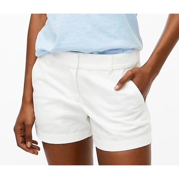 J.Crew white chino shorts size 4 style G2333 - Picture 1 of 12